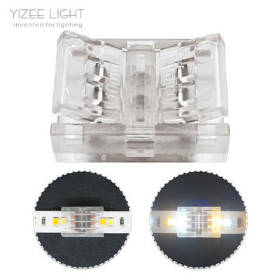 3 PIN 10mm PCB에서 PCB SMD Solderless LED 스트립 커넥터 투명