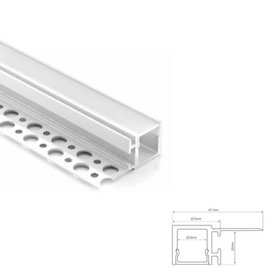 23*16mm 알루미늄 지프스 플라스터 트림리스 렉세스 LED 선형 프로필
